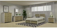 5791 Queen Bed (White/Ash)